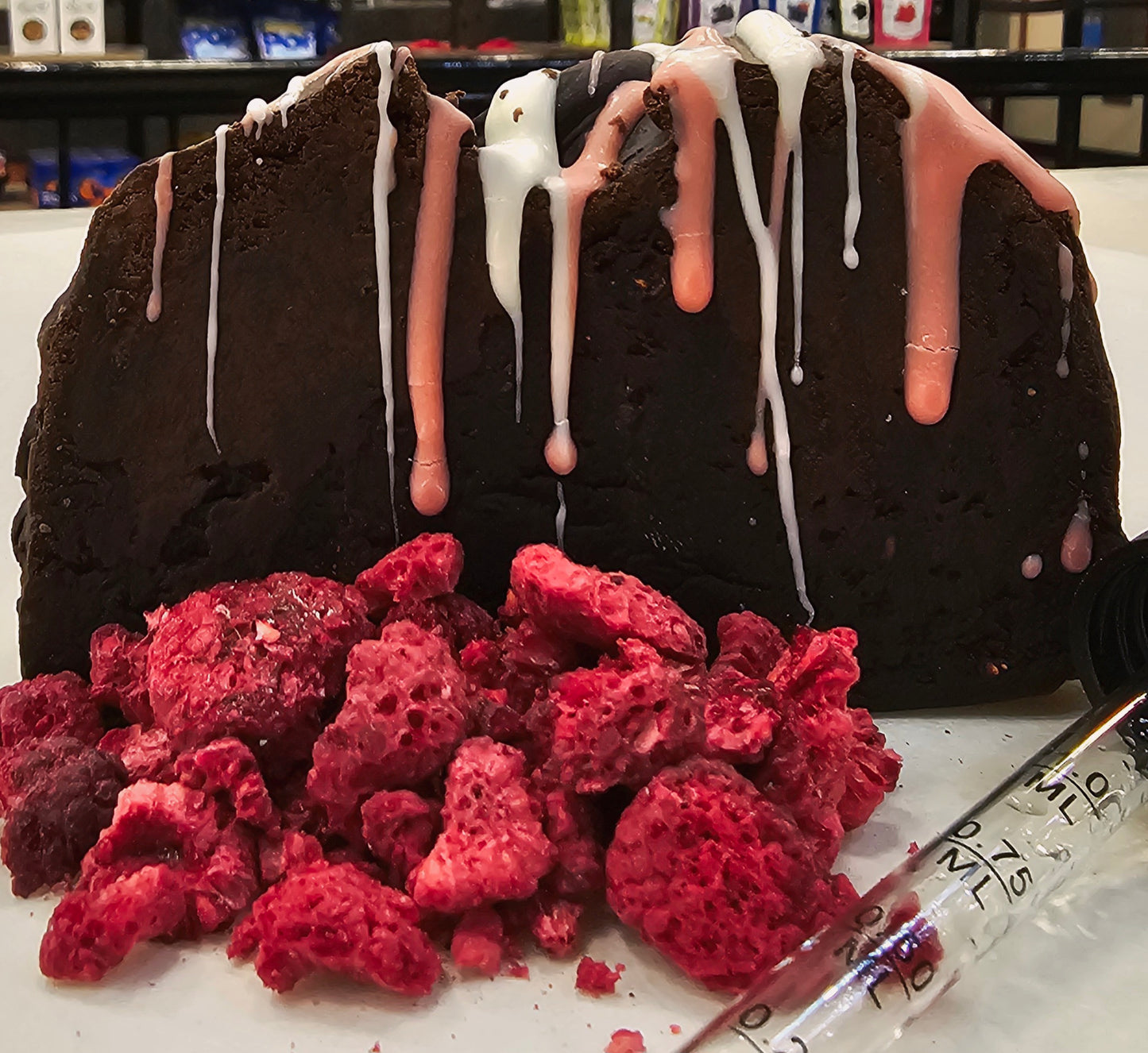 Dark Chocolate Raspberry Fudge
