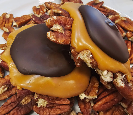 Dark Chocolate Pecan Turtles