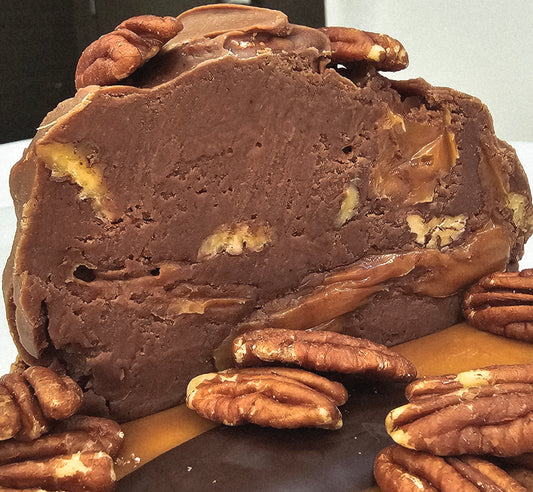 Chocolate Pecan Turtle Fudge